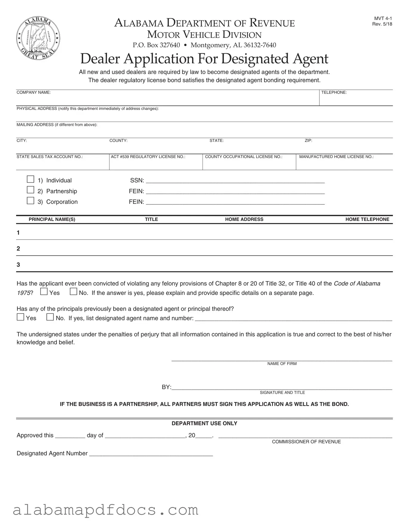 Free Alabama Mvt 4 1 PDF Template