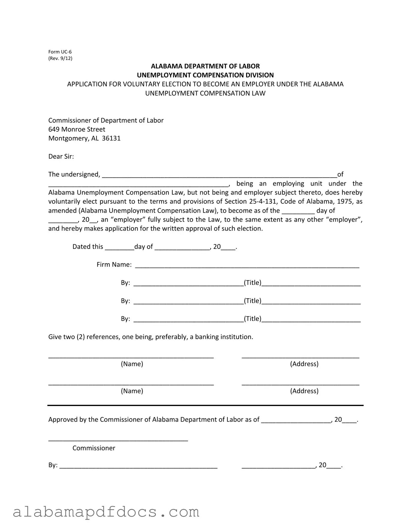 Free Alabama Uc 6 PDF Template
