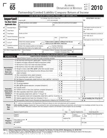 Free Alabama 65 PDF Template