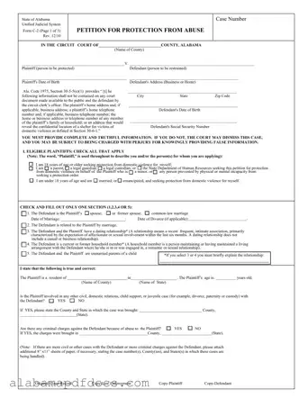 Free Alabama C 2 PDF Template