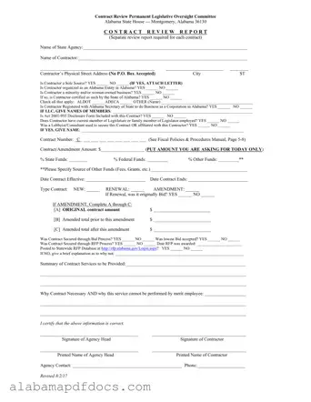 Free Alabama Contract PDF Template