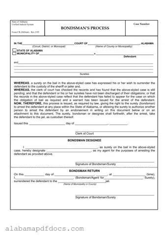 Free Alabama Cr 20 PDF Template
