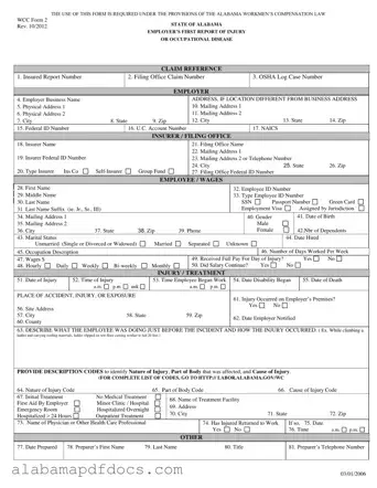 Free Alabama First Report PDF Template