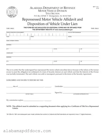 Free Alabama Mvt 15 1 PDF Template